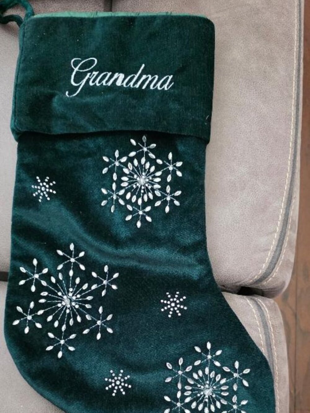 "Grandma Christmas Stocking" - New - Green